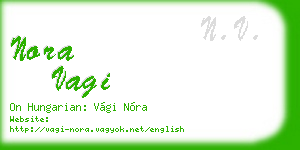 nora vagi business card
